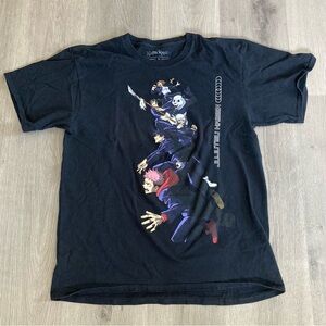 Black Jujutsu Kaisen Graphic Unisex T-Shirt with Anime Design, L